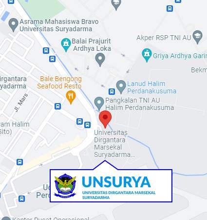 Lokasi Kampus & Peta (Google Map) UNSURYA Jakarta Nomor